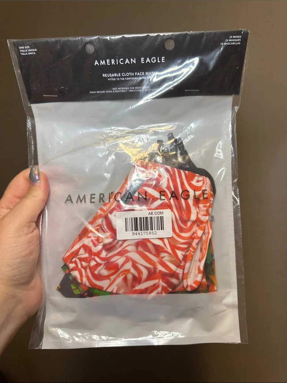 American Eagle Reusable Cloth Face Masks - Christmas Themed 3 Pack - NWT